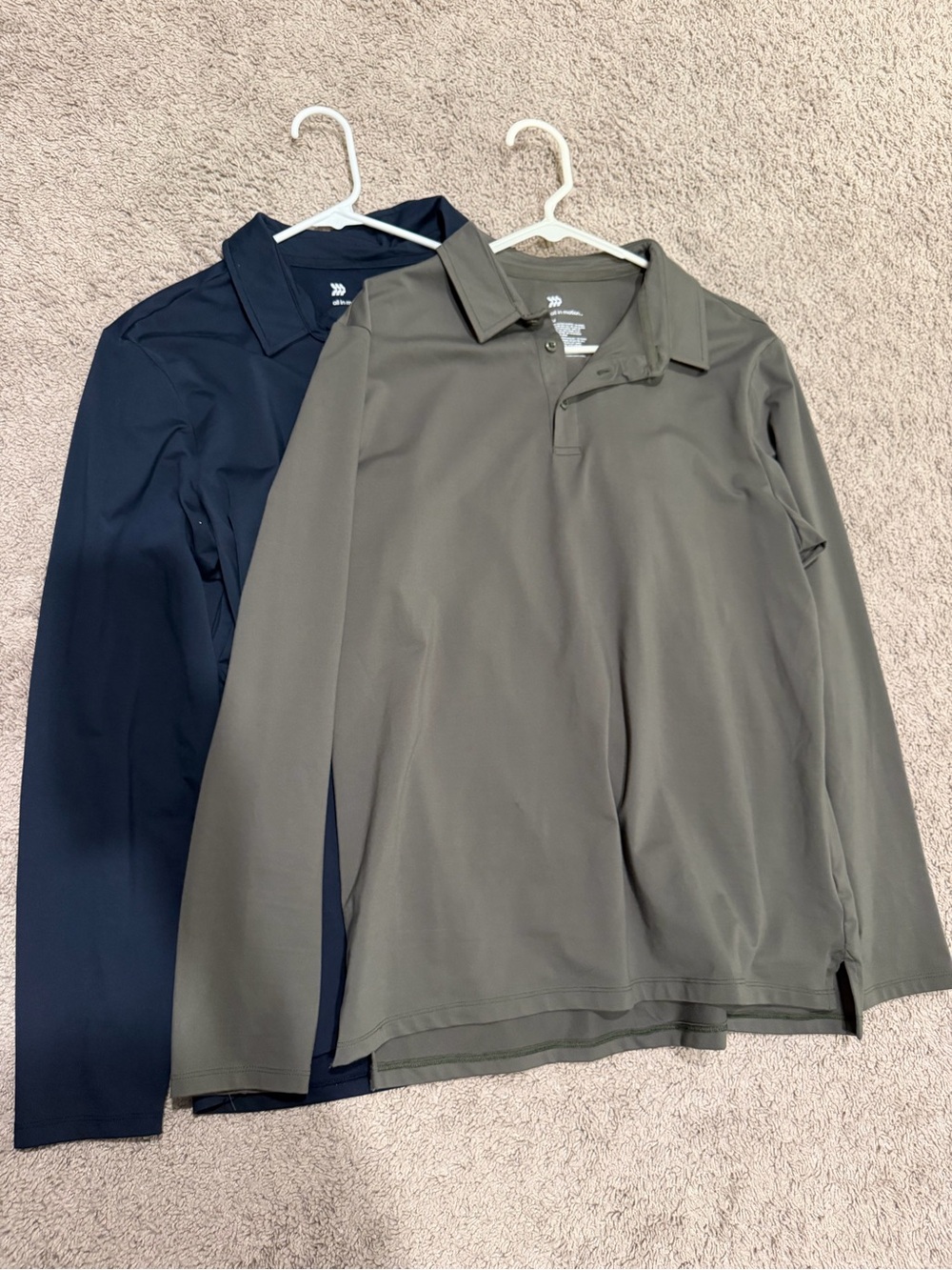 Lot of 2 - Long-Sleeve Polo Shirts